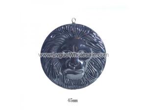 Hematite Lion Head Pendant Assorted Size